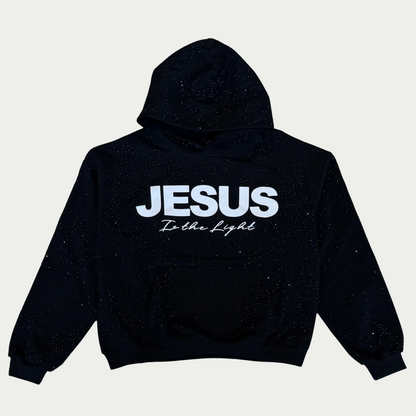 "Jesus is The Light" Rhinestone Hoodie