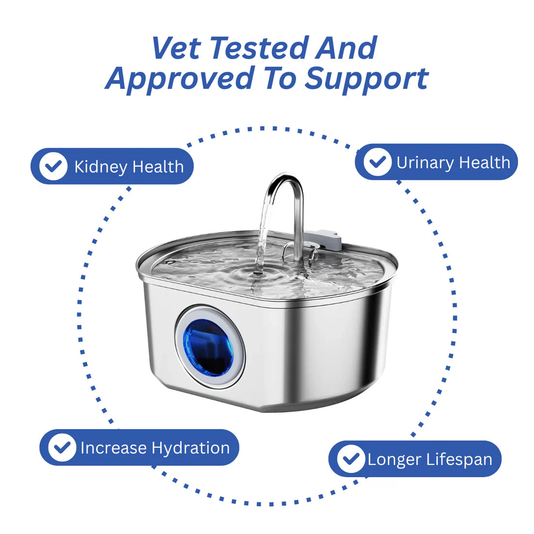 Evina™  Stainless Steel Water Fountain