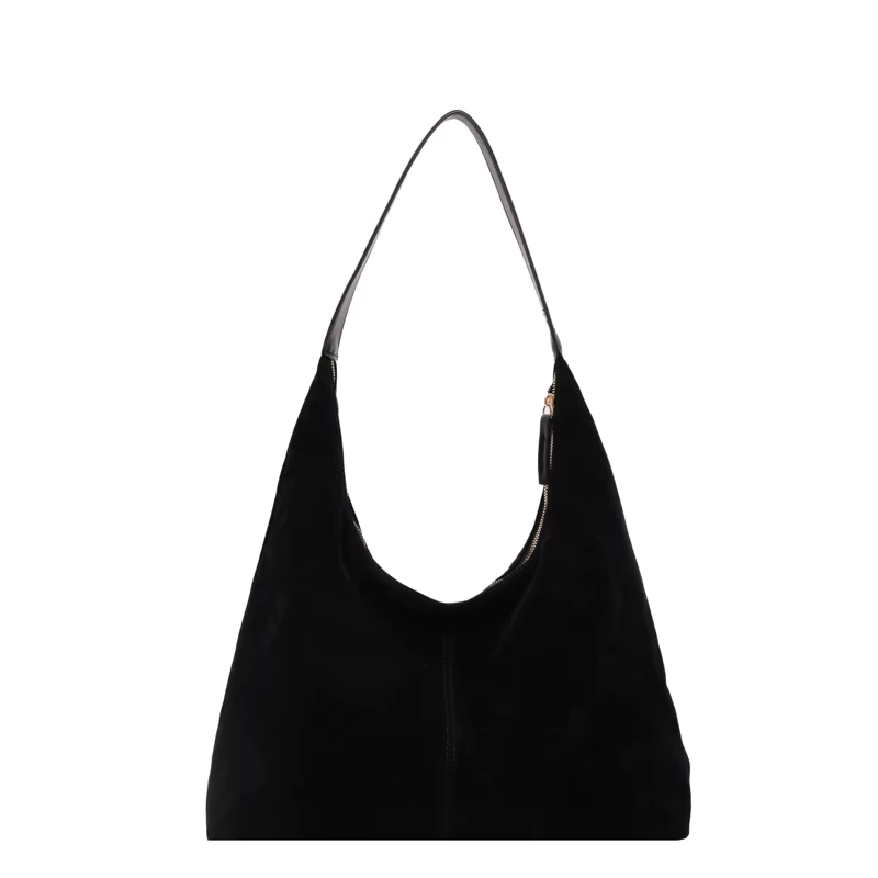 Suede Crescent Bag